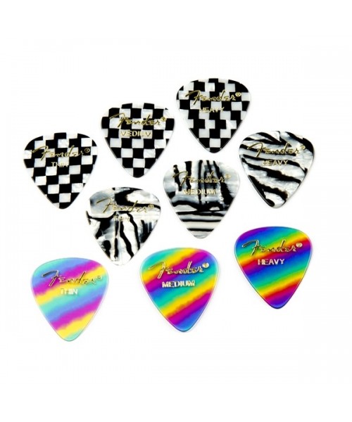 FENDER Picks FENDER 351 Shape Graphic 12-MEDIUM CHECKER PACK 1980351302