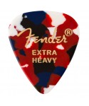 FENDER PLETTRI FENDER PREMIUM CELLULOID 351 SHAPE 12-PACK CONFETTI EXTRA HEAVY 1980351250