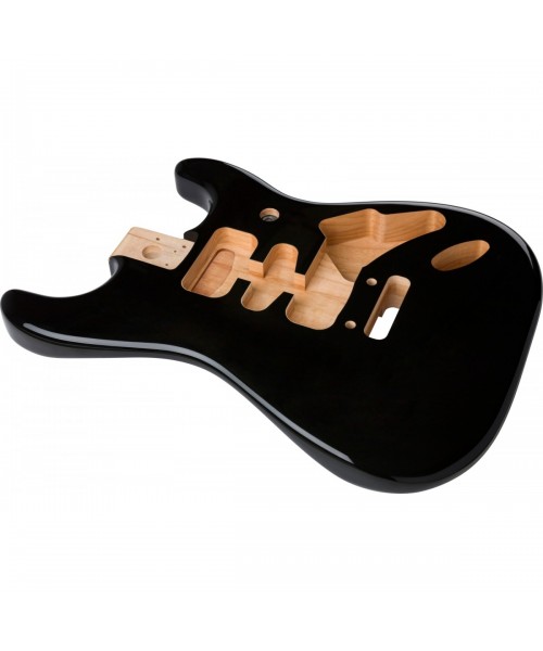 FENDER CORPO FENDER DELUXE SERIES STRATOCASTER HSH ALDER 2 POINT BRIDGE MOUNT BLACK 0997103706