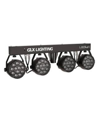 GLX LIGHTING 4x12 par LED system, 48Watt Total, with remote control included