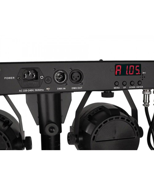 GLX LIGHTING 4x12 par LED system, 48Watt Total, with remote control included