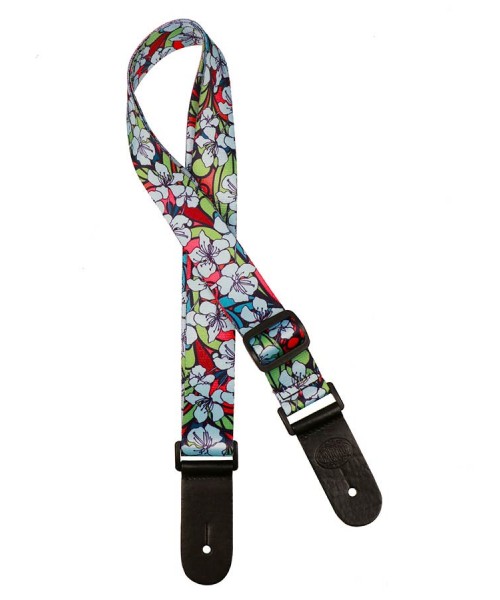 GAUCHO Shoulder strap for ukulele, blue flowers