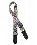 GAUCHO Shoulder strap for ukulele, blue flowers