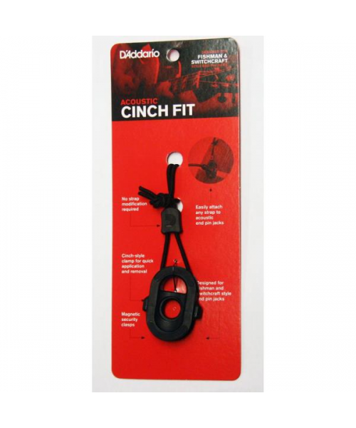 D'Addario cinchfit acoustic jack lok tracolla per jack chitarra