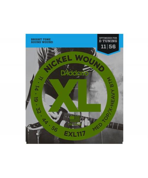 D'Addario exl117 medium top/extra-heavy bottom