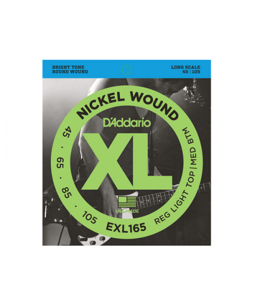 D'Addario EXL165 Custom Light - Set di Corde per Basso Elettrico