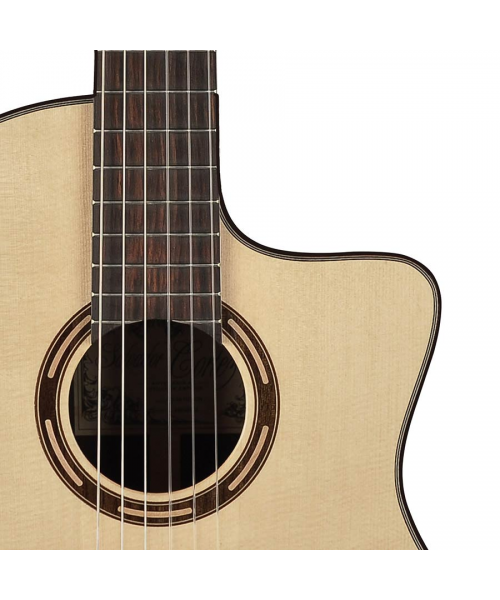 Salvador cortez cs-600ce chitarra classica 4/4 narrow elettrificata