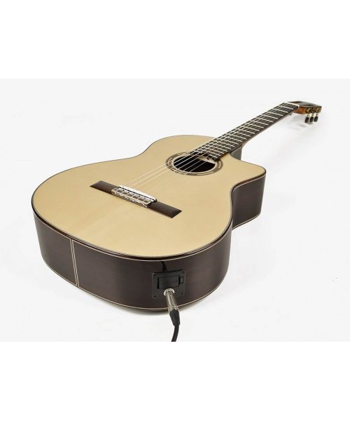 Salvador cortez cs-600ce chitarra classica 4/4 narrow elettrificata