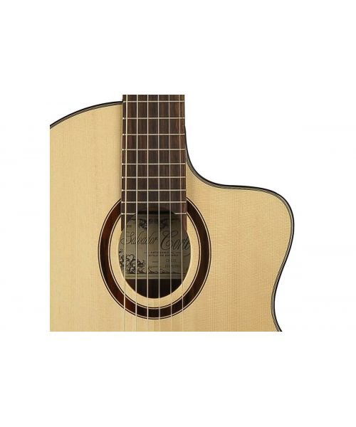 Salvador Cortez CS-225 Classic Guitar 4/4 Electrified Narrow