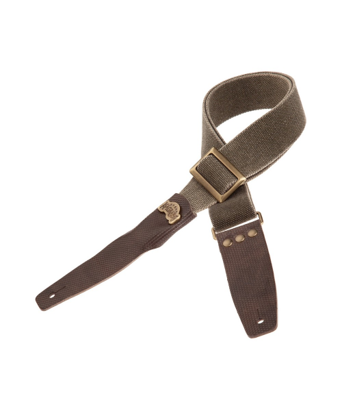 MAGRABO' STRIPE SC COTTON WASHED VERDE  OLIVA 5 CM TERMINALI TWINKLE GRIGIO, FIBBIA RECTA ARGENTO