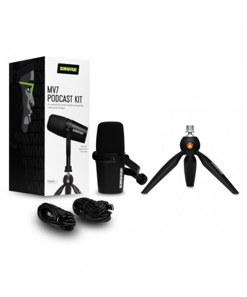 SHURE MV7-PODCAST-KIT KIT CAVALLETTO DA TAVOLO + MICROFONO MV7