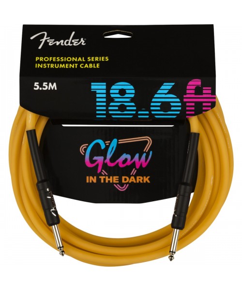 FENDER CAVO FENDER PROFESSIONAL GLOW IN THE DARK, ORANGE, 18.6'(5M) 0990818113