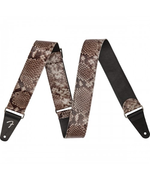 FENDER TRACOLLA FENDER WILD FAUX SNAKESKIN LEATHER STRAP, 2" 0990601054