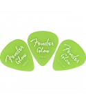FENDER PLETTRI FENDER GLOW IN THE DARK 351 PICKS, 12-PACK 1980351020