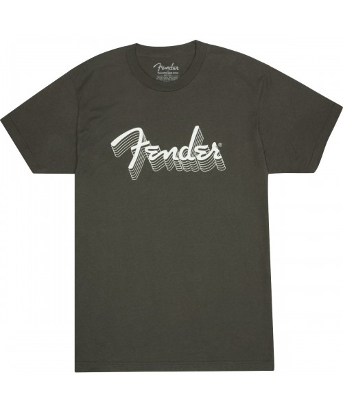 FENDER FENDER Reflective Ink T-Shirt, Charcoal, XXL 9122521806