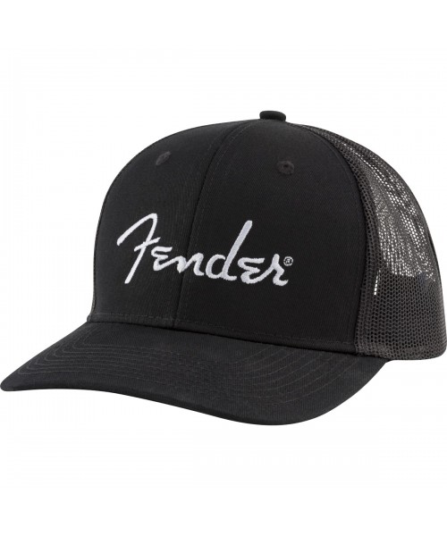 FENDER FENDER SILVER LOGO SNAPBACK HAT, BLACK, ONE SIZE FITS MOST 9122421100