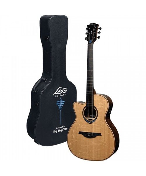 LAG HYVIBE 30 TLHV30ACE CHITARRA ACUSTICA SMART AUDITORIUM CUTAWAY MANCINA