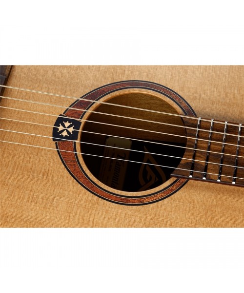 LAG Travel-RCE Acoustic guitar Travel Red Cedar EQ