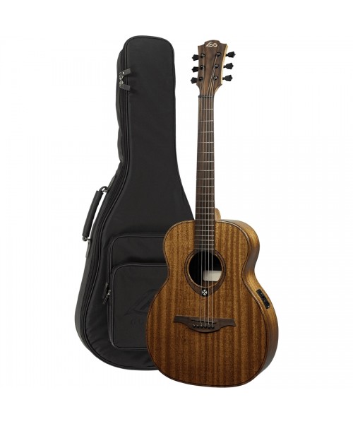 LAG TRAVEL-L-KAE CHITARRA ACUSTICA TRAVEL KHAYA MAHOGANY EQ MANCINA