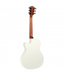LAG T118asce-Ivo Acoustic guitar Auditorium Slim Cutaway EQ Ivory