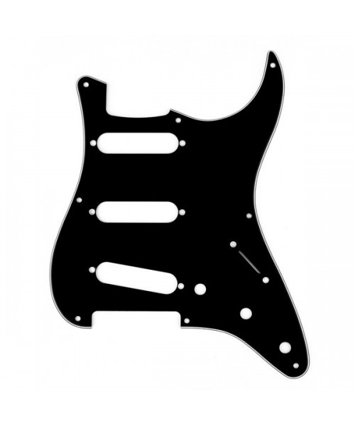 FENDER FENDER PARTS PICKGUARD STRATOCASTER S/S/S 8-HOLE MOUNT BLACK 0991358000