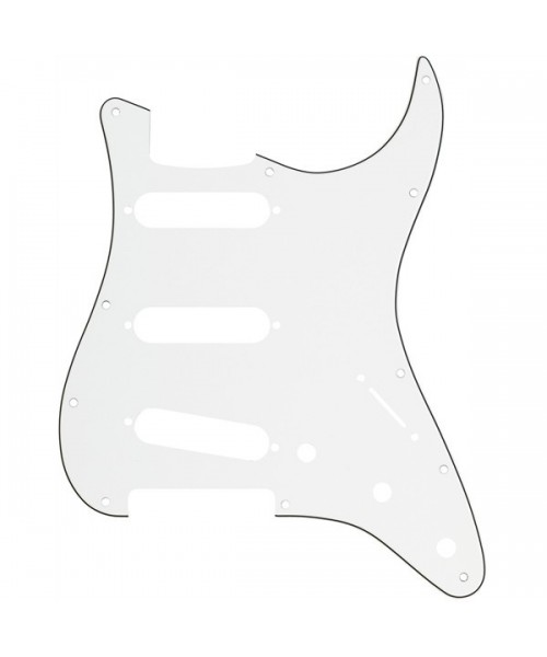 FENDER FENDER PARTS PICKGUARD STRATOCASTER S/S/S 11-HOLE MOUNT PARCHMENT P/B/P, 3-PLY 0991374000