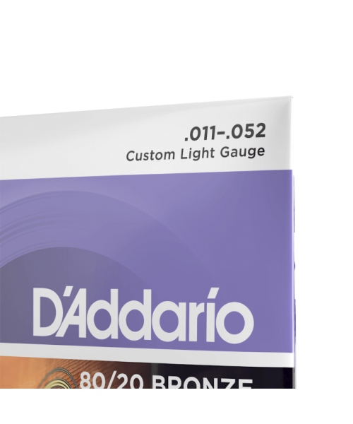 D'Addario EJ13 80/20 Bronze - Custom Light ropes for acoustic guitar