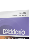 D'Addario EJ13 80/20 Bronze - Custom Light ropes for acoustic guitar
