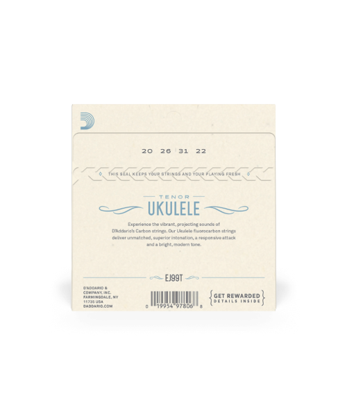 D'ADDARIO EJ99T TENOR UKULELE CARBON