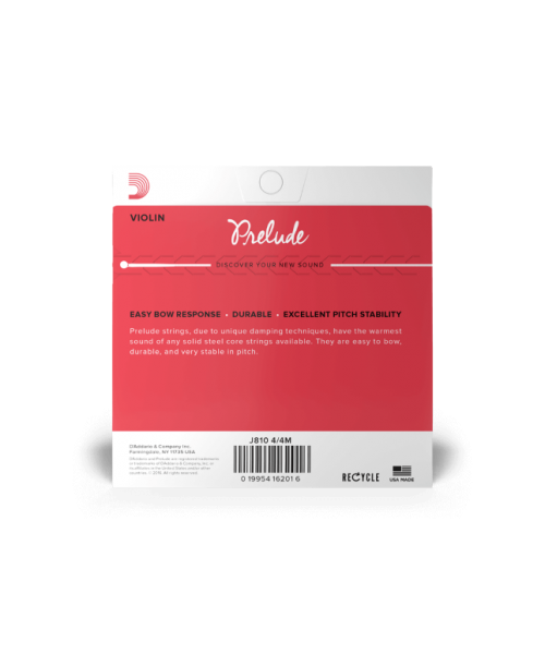 D'Addario Prelude J810 4 / 4M Violin String Set