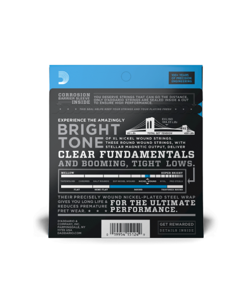 D'Addario exl 160 medium gauge 