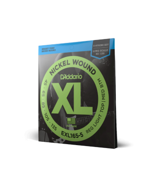 D'Addario EXL165-5 Custom Light - Set di Corde per Basso a 5 Corde