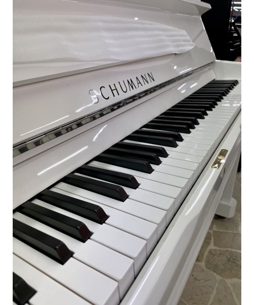 Vertical piano Schumann Mod.120 shiny white