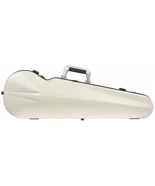 BAM Sup2002XLNW HIGHTECH CASE "Supreme Ice Contoured polycarbonate for violin - White - Black Version "