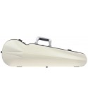 BAM Sup2002XLNW HIGHTECH CASE "Supreme Ice Contoured polycarbonate for violin - White - Black Version "