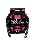 Ernie ball 6390 cavo microfonico braided nero 1,5 m