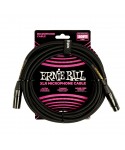 Ernie Ball 6392 Black Braided Microphone Cable 6 m