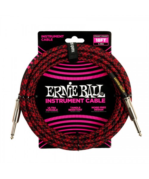 ERNIE BALL 6396 BRAIDED STRAIGHT STRAIGHT 5.5M