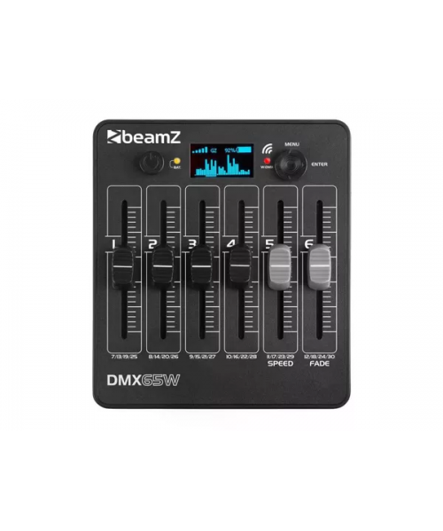 Beamz dmx65w dmx batt. controller 6 fader