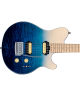 STERLING BY MUSIC MAN AXIS QUILTED MAPLE TOP SPECTRUM BLUE