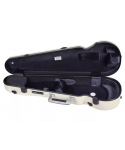 BAM Sup2002XLNW HIGHTECH CASE "Supreme Ice Contoured polycarbonate for violin - White - Black Version "