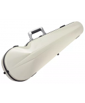 BAM Sup2002XLNW HIGHTECH CASE "Supreme Ice Contoured polycarbonate for violin - White - Black Version "