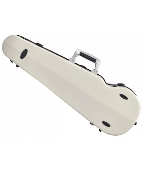 BAM Sup2002XLNW HIGHTECH CASE "Supreme Ice Contoured polycarbonate for violin - White - Black Version "