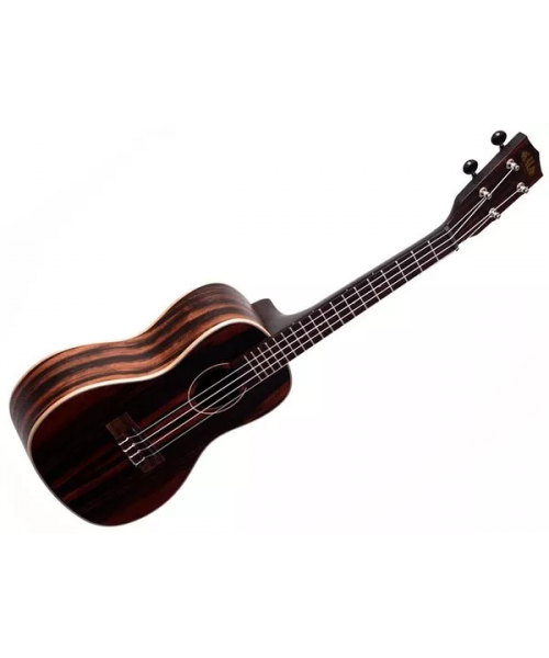 KALA KA-EBY-C - UKULELE CONCERTO STRIPED EBONY - C/BORSA