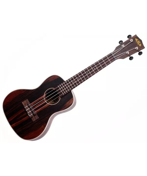 KALA Ka-Eby-C - Ukulele concert striped ebony - C / bag