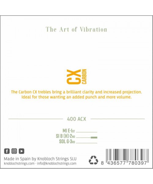 KNOBLOCH Actives CX Carbon Treble Medium-High 400ACX