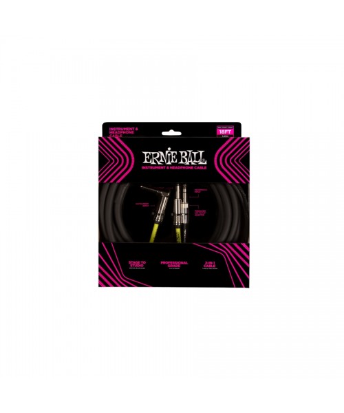 ERNIE BALL 6411 INSTRUMENT AND HEADPHONE CABLE