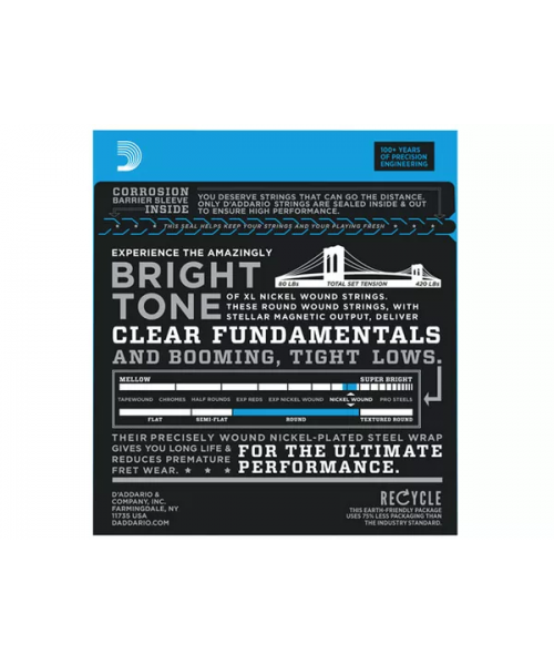 D'ADDARIO EXL190 CUSTOM LIGHT GAUGE