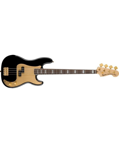 FENDER SQUIER 40TH PRECISION BASS LRL GOLD EDITION BLACK