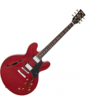 VINTAGE VSA500 REISSUED SEMI ACOUSTIC CHERRY RED